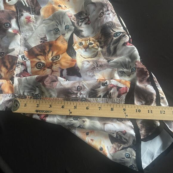 Bioworld Swim Trunks Mens Medium All Over Cat Kitten Print Shorts Mesh Lined - Picture 11 of 11